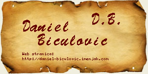 Daniel Biculović vizit kartica